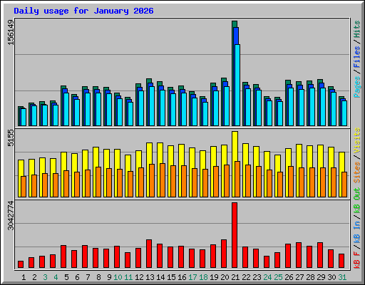 Daily usage for January 2026