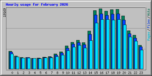 Hourly usage for February 2026