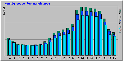 Hourly usage for March 2026