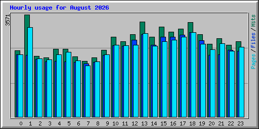 Hourly usage for August 2026